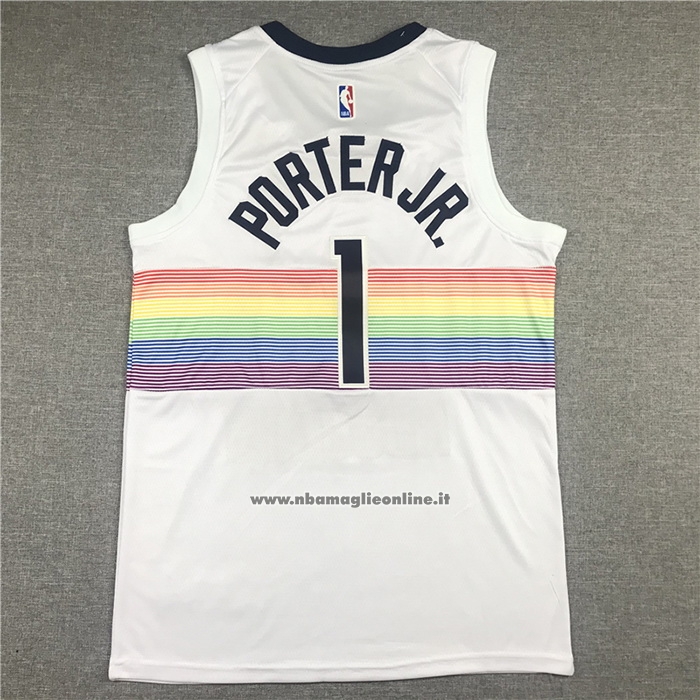 Maglia Denver Nuggets Michael Porter JR. #1 Citta Bianco